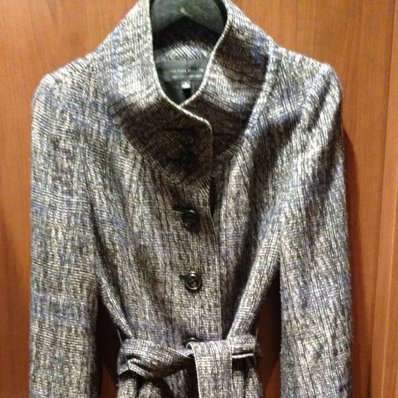 HILTON HOLLIS Button Front Tweed Coat Blazer 0 - Picture 3 of 8